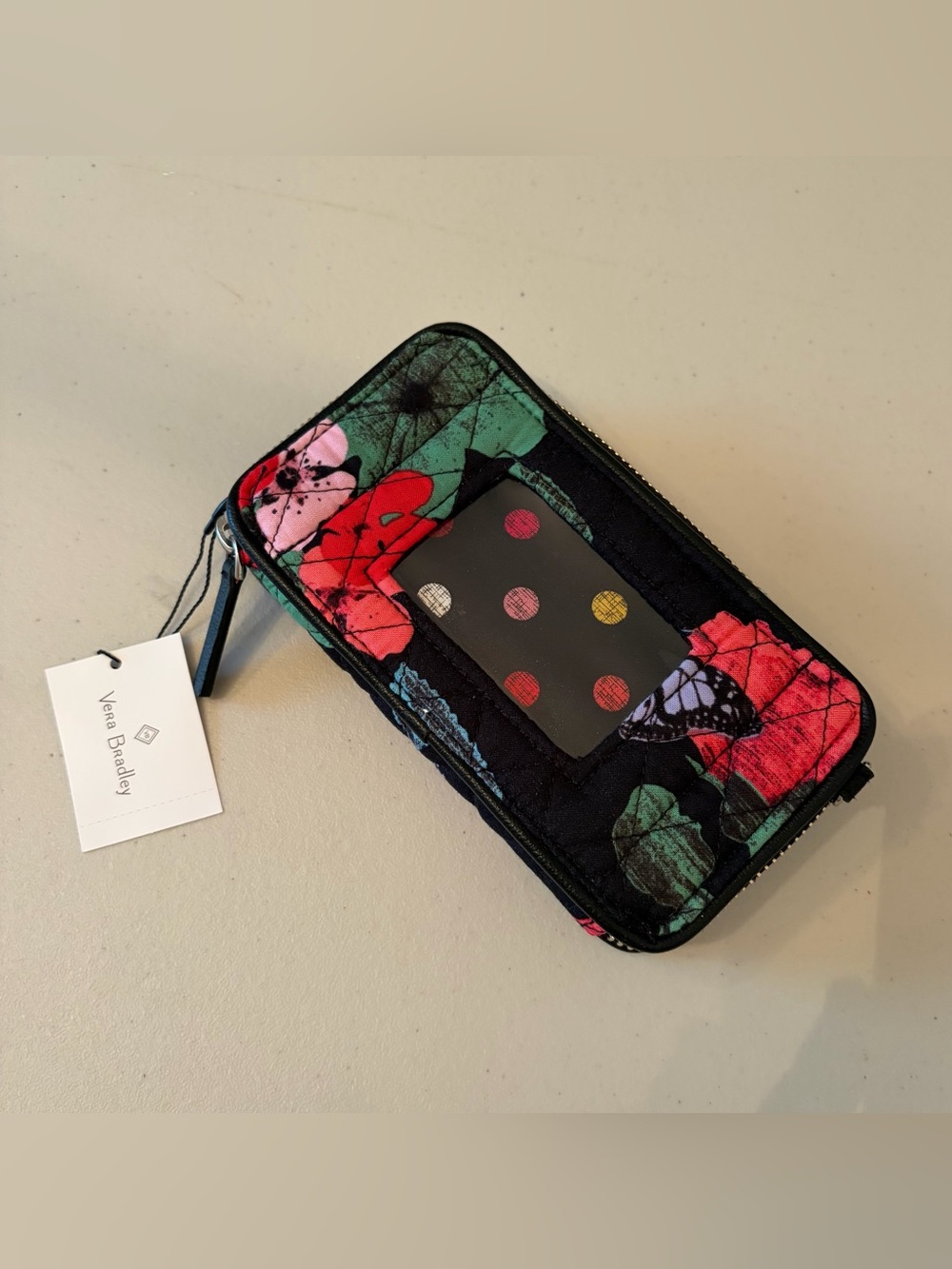 NWT Vera Bradley Havana Rose RFID Smartphone Wristlet